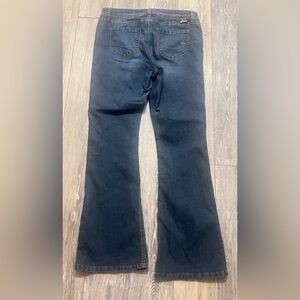 Source of Wisdom Women's Dark Blue flared Jeans size 14